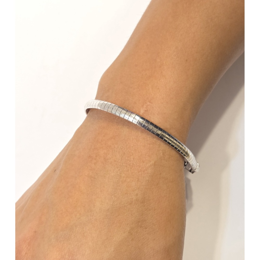 Vintage Sterling Silver Italian Omega Bracelet 7" 925 Italy